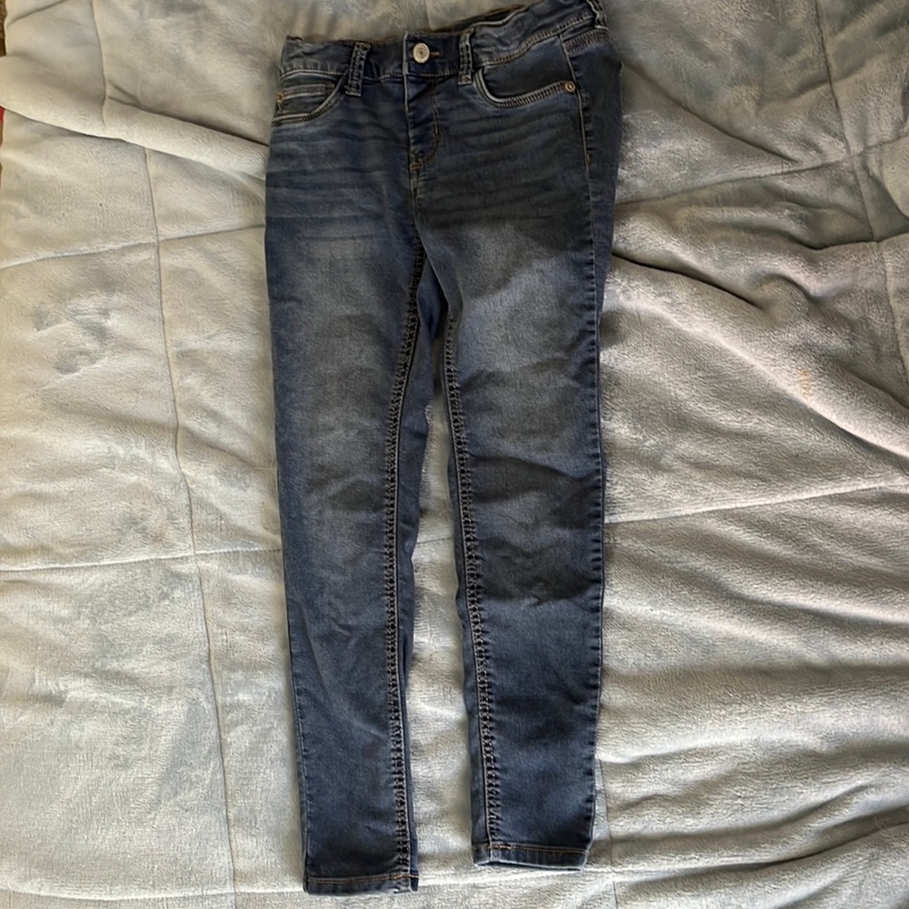 There Abouts Size 8 Jeggings Jean Leggings with Adjustable Waistband and Pockets